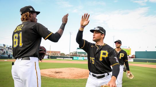 Swaggerty considering surgery after dislocating shoulder taken at PNC Park (Pirates)